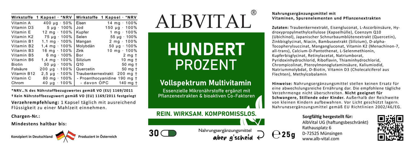 Vollspektrum Multivitamin Kapseln - ALBVITAL®