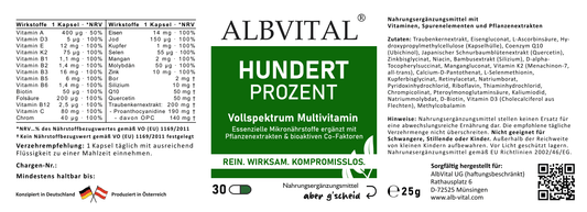 Vollspektrum Multivitamin Kapseln - ALBVITAL®